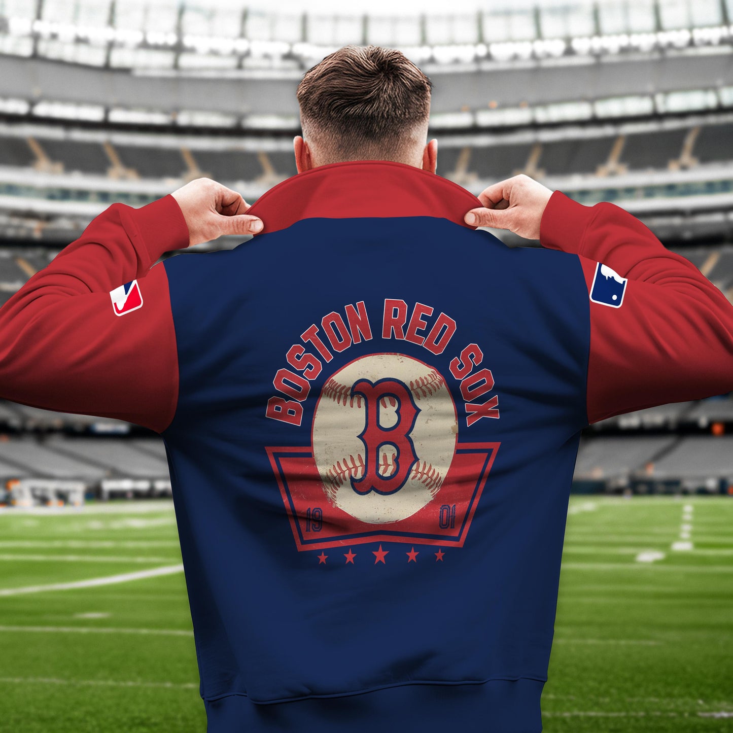 Boston Red Sox New Collection Casual Stand Collar Sweatshirt MLB AZTNSCSW000414