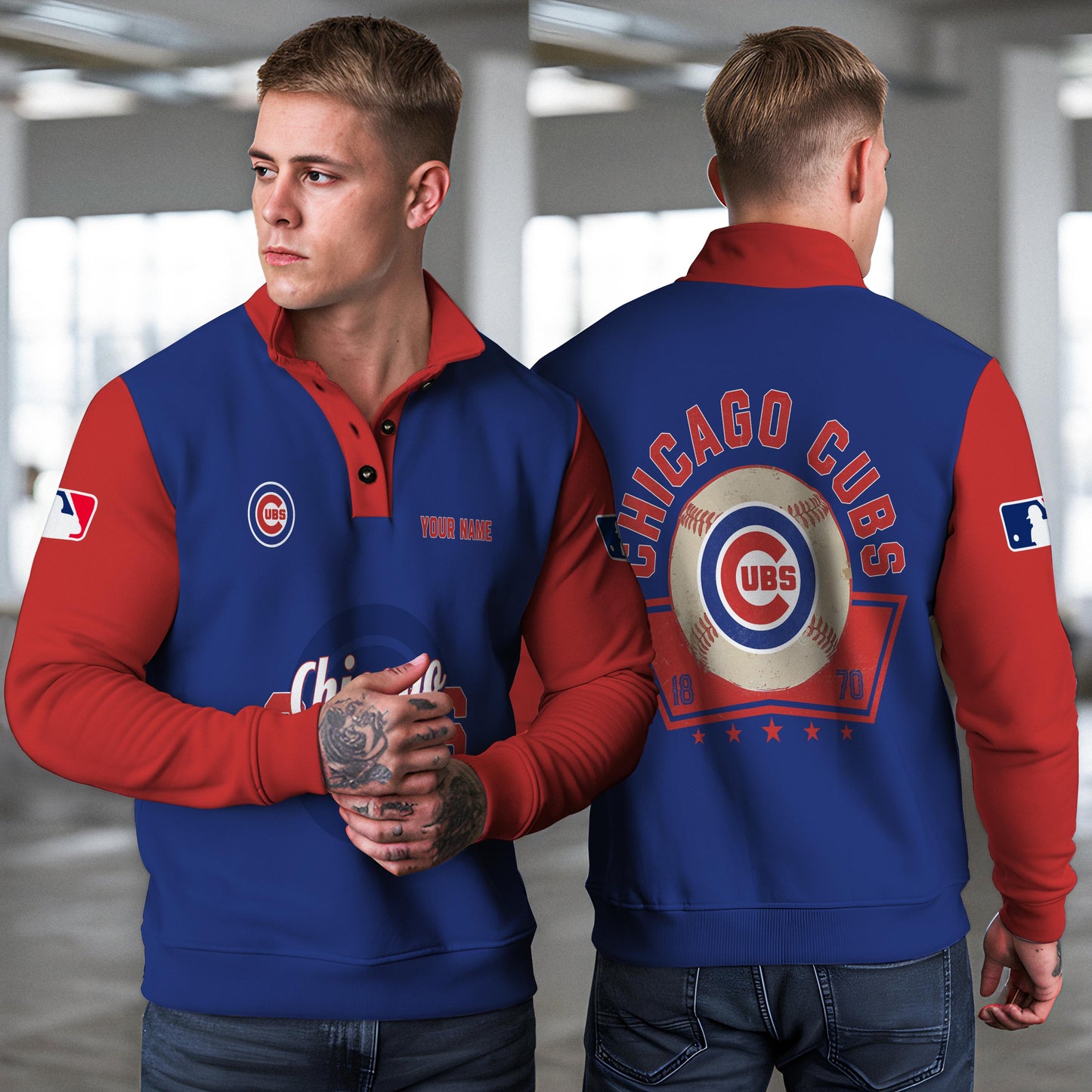 Chicago Cubs New Collection Casual Stand Collar Sweatshirt MLB AZTNSCSW000415
