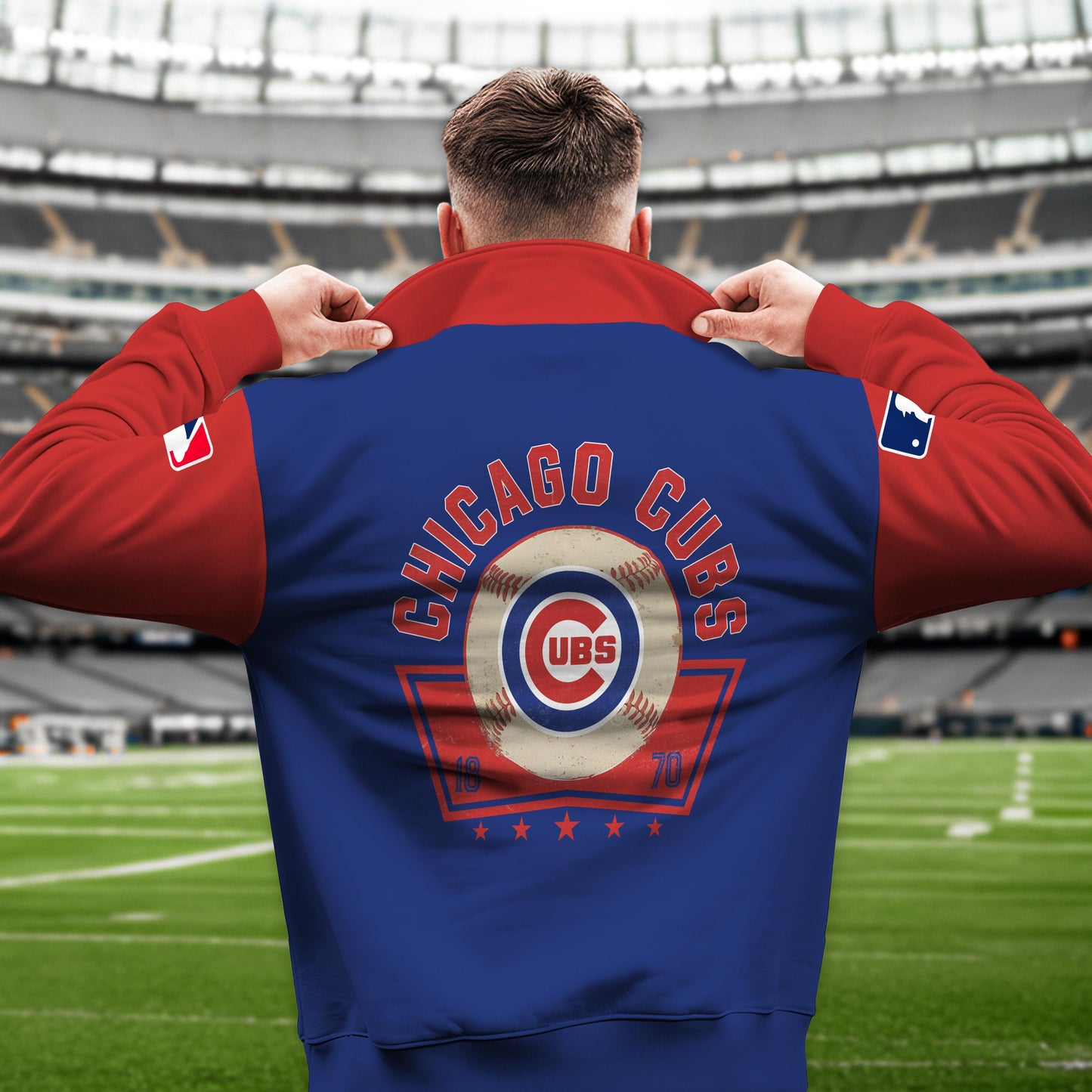 Chicago Cubs New Collection Casual Stand Collar Sweatshirt MLB AZTNSCSW000415