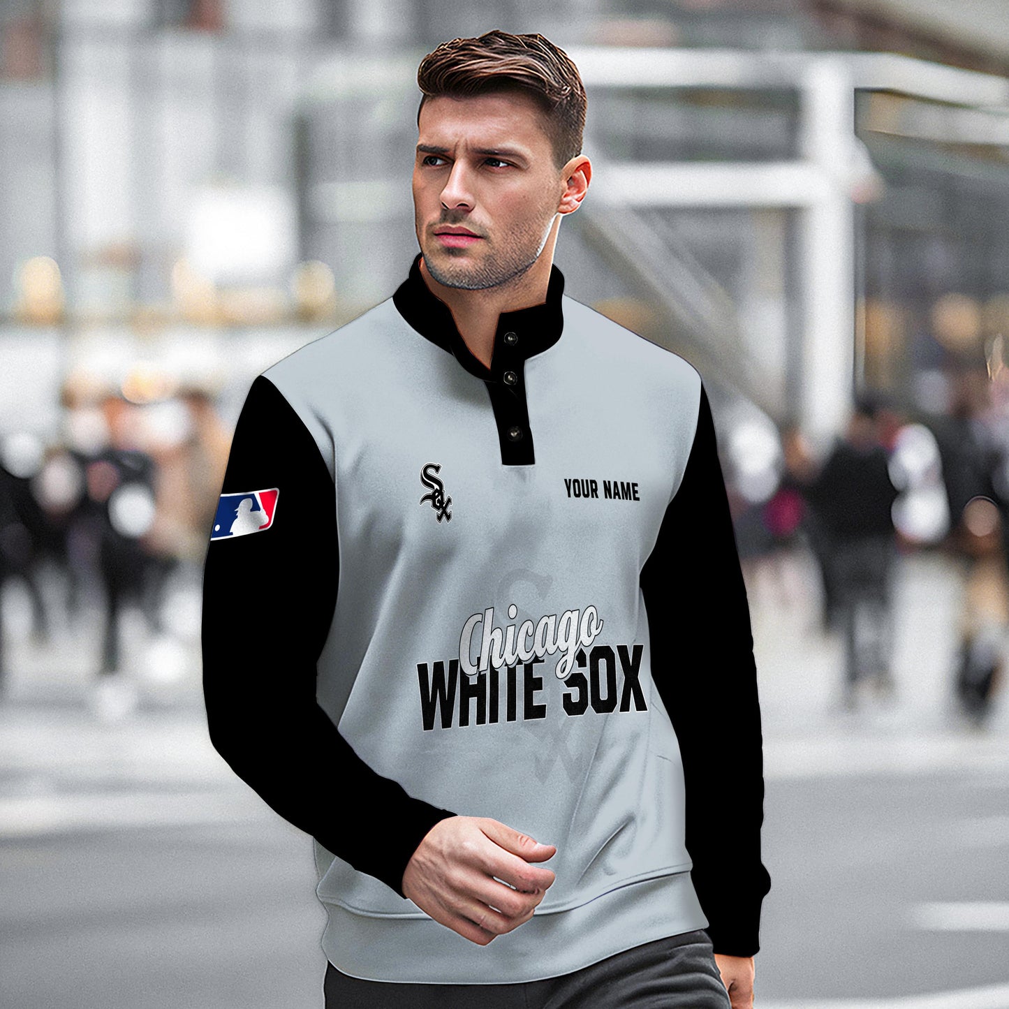 Chicago White Sox New Collection Casual Stand Collar Sweatshirt MLB AZTNSCSW000416