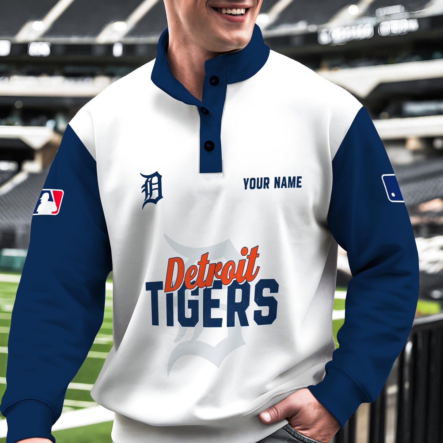 Detroit Tigers New Collection Casual Stand Collar Sweatshirt MLB AZTNSCSW000420