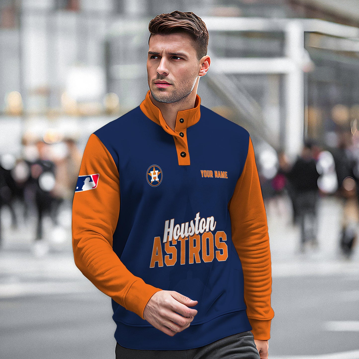 Houston Astros New Collection Casual Stand Collar Sweatshirt MLB AZTNSCSW000421