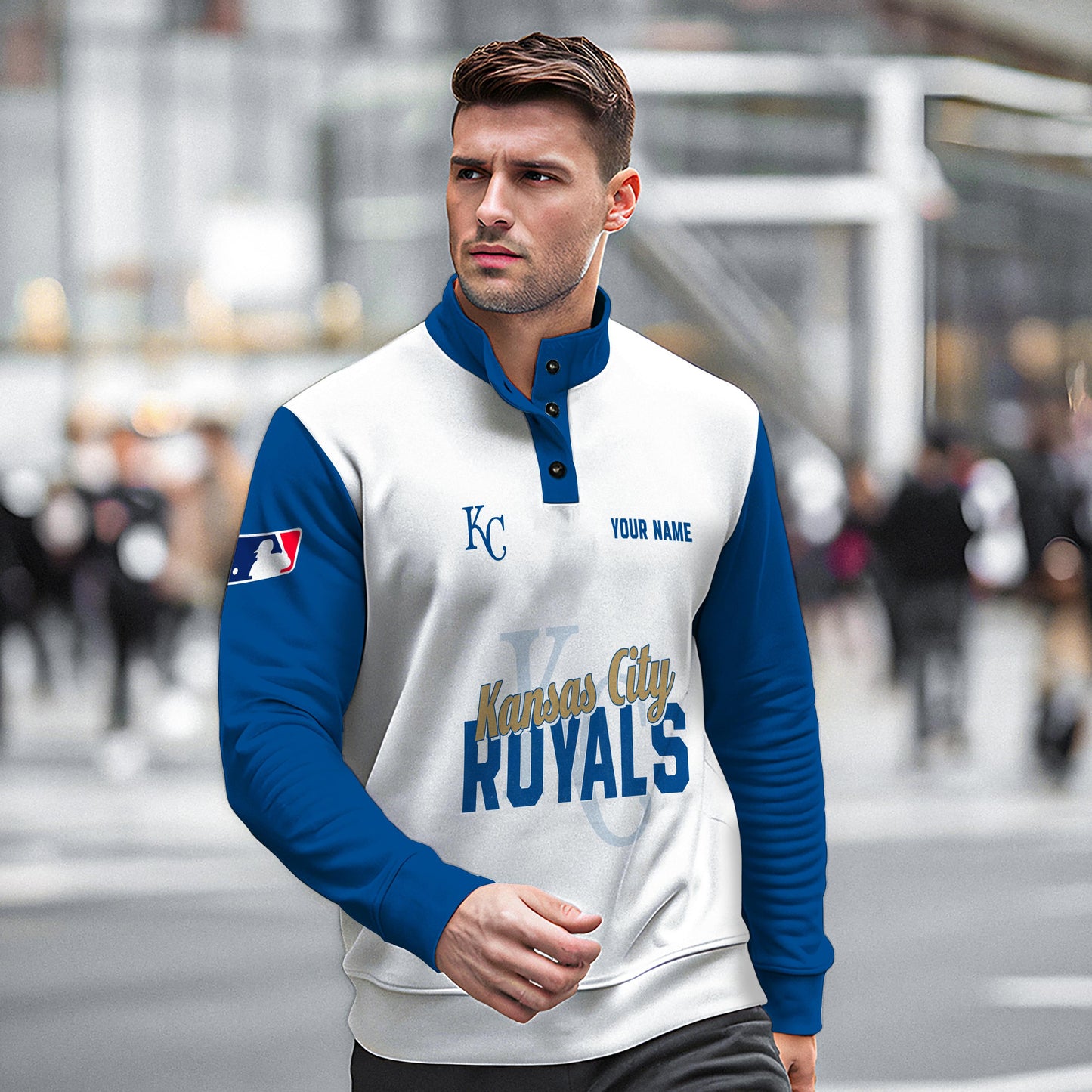Kansas City Royals New Collection Casual Stand Collar Sweatshirt MLB AZTNSCSW000422