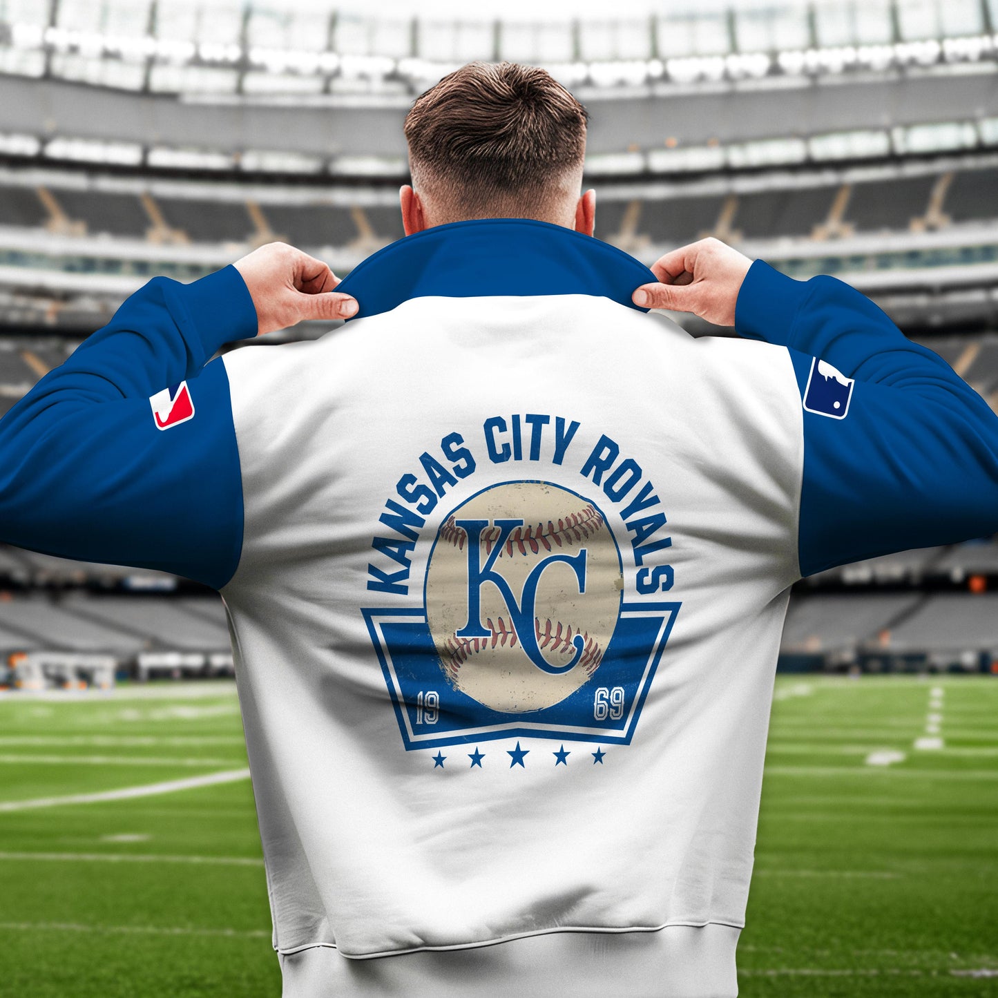 Kansas City Royals New Collection Casual Stand Collar Sweatshirt MLB AZTNSCSW000422