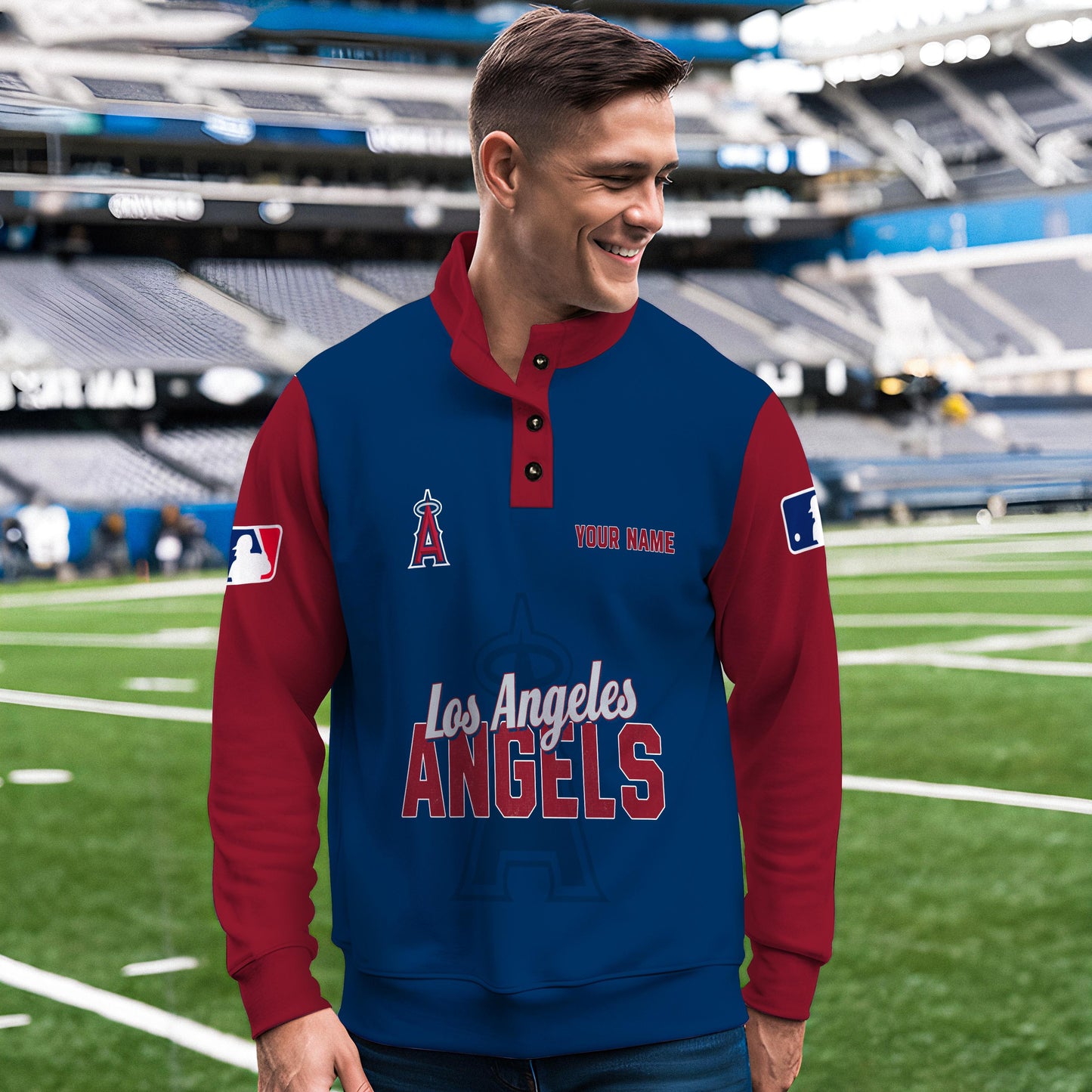 Los Angeles Angels New Collection Casual Stand Collar Sweatshirt MLB AZTNSCSW000423