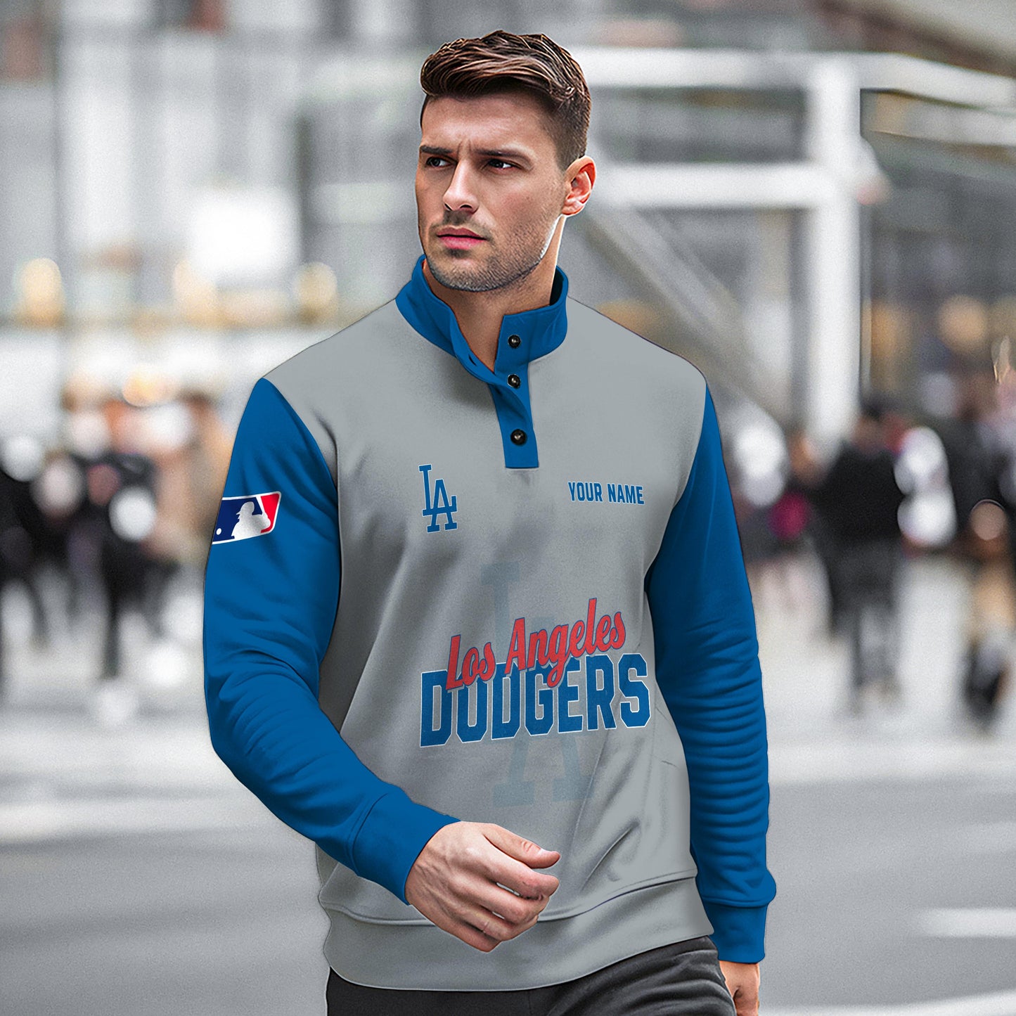 Los Angeles Dodgers New Collection Casual Stand Collar Sweatshirt MLB AZTNSCSW000424