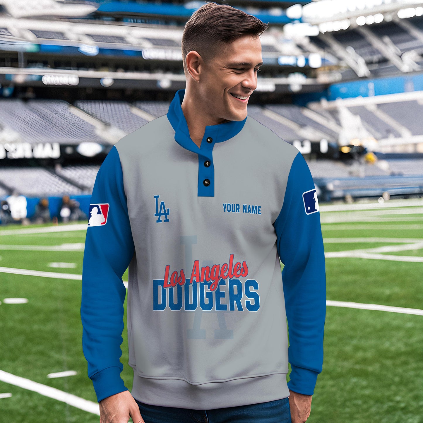 Los Angeles Dodgers New Collection Casual Stand Collar Sweatshirt MLB AZTNSCSW000424