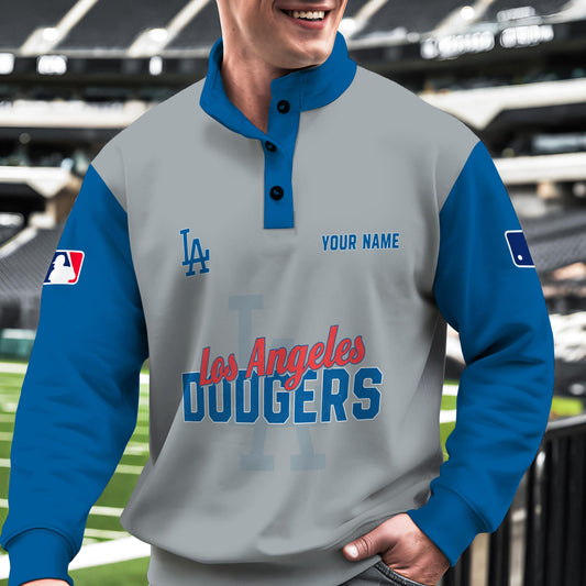 Los Angeles Dodgers New Collection Casual Stand Collar Sweatshirt MLB AZTNSCSW000424