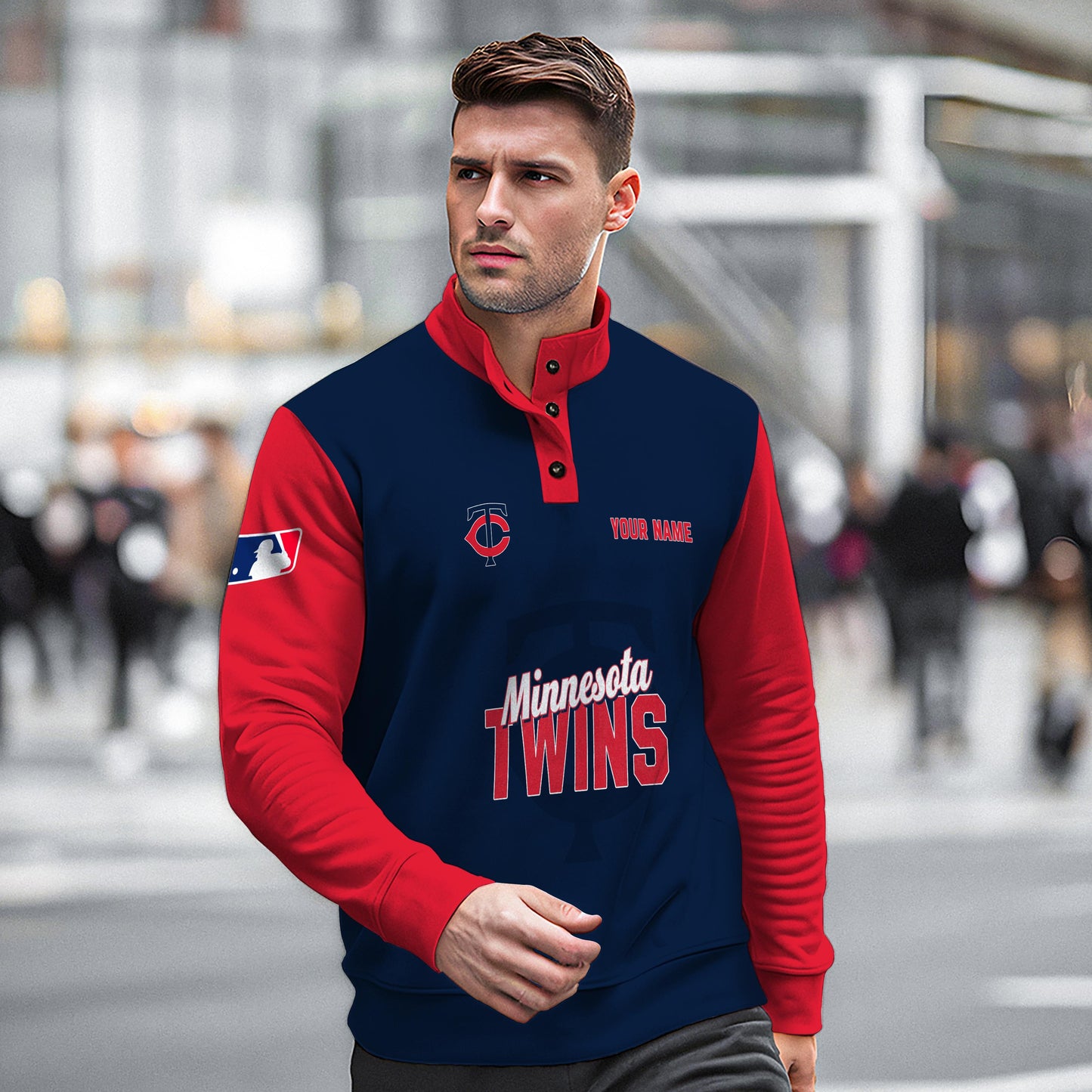 Minnesota Twins New Collection Casual Stand Collar Sweatshirt MLB AZTNSCSW000427