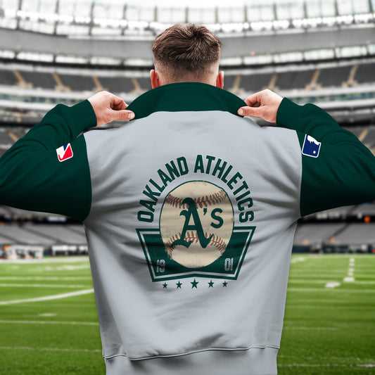 Oakland Athletics New Collection Casual Stand Collar Sweatshirt MLB AZTNSCSW000430