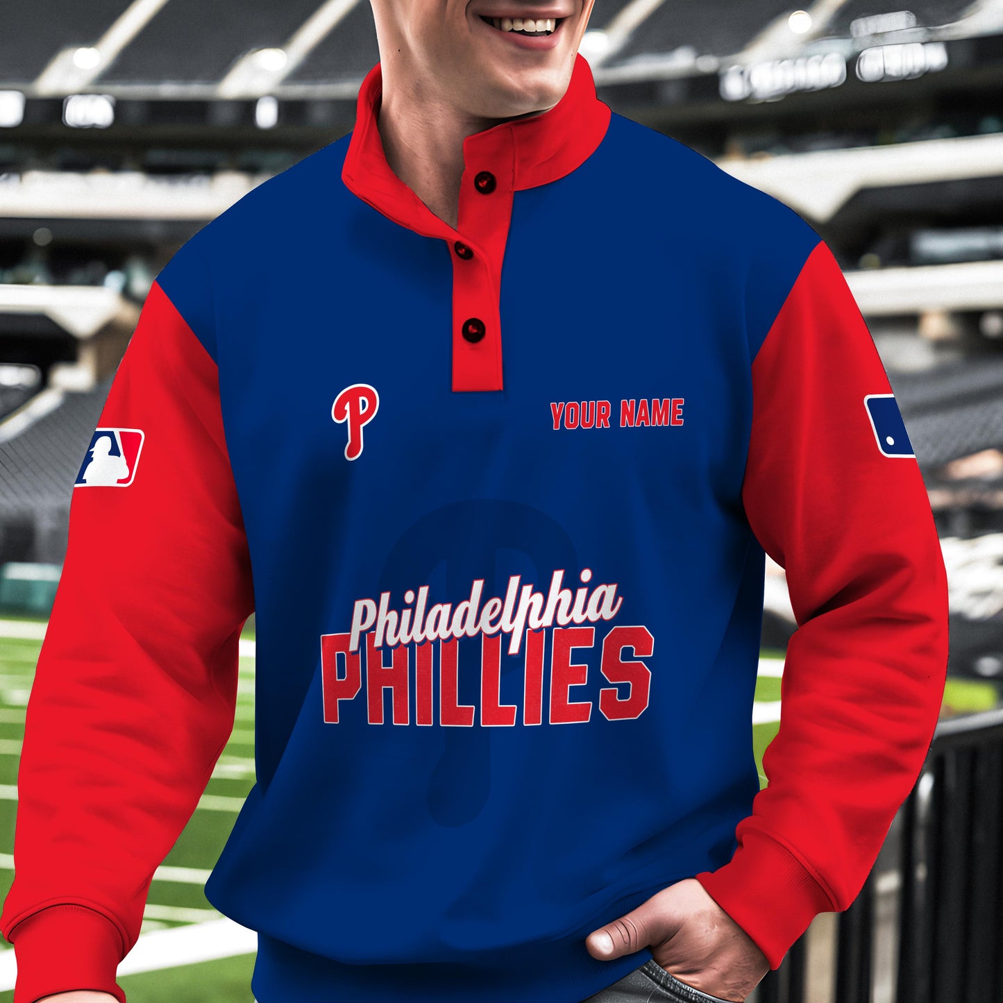 Philadelphia Phillies New Collection Casual Stand Collar Sweatshirt MLB AZTNSCSW000431