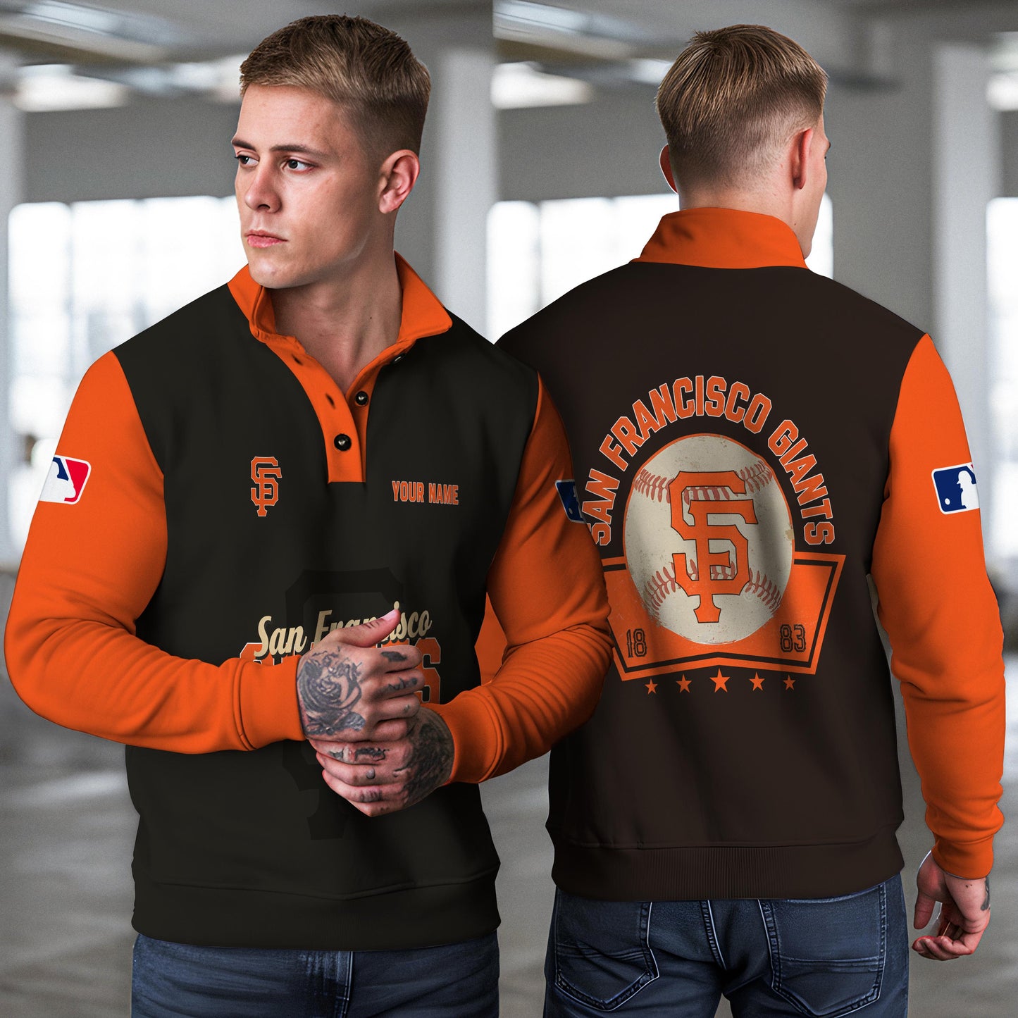 San Francisco Giants New Collection Casual Stand Collar Sweatshirt MLB AZTNSCSW000434