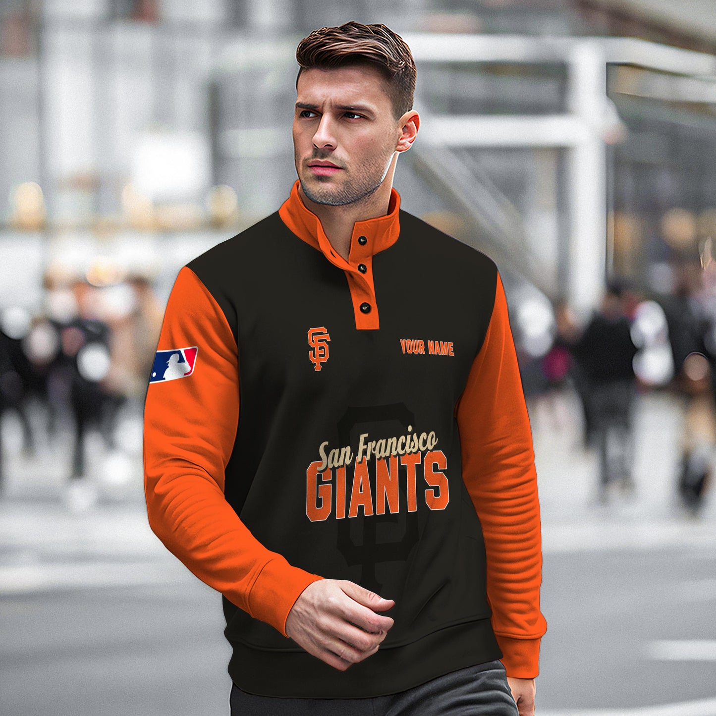 San Francisco Giants New Collection Casual Stand Collar Sweatshirt MLB AZTNSCSW000434