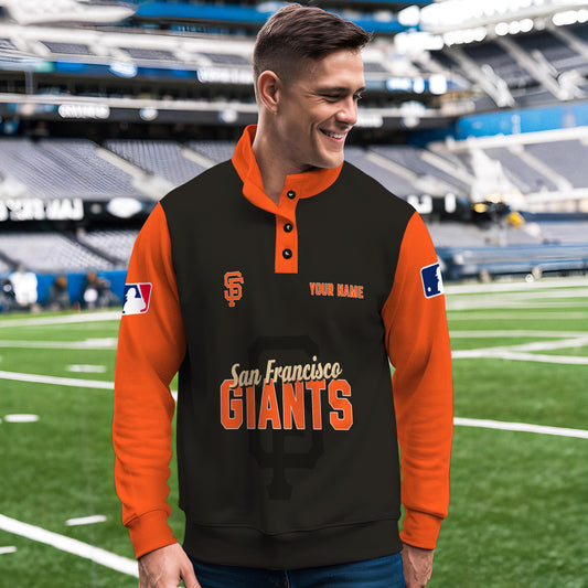 San Francisco Giants New Collection Casual Stand Collar Sweatshirt MLB AZTNSCSW000434