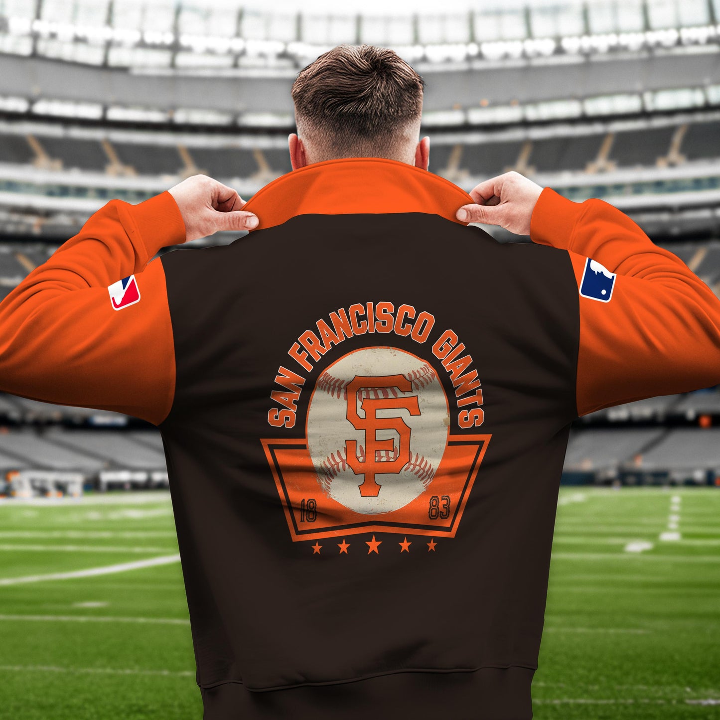 San Francisco Giants New Collection Casual Stand Collar Sweatshirt MLB AZTNSCSW000434