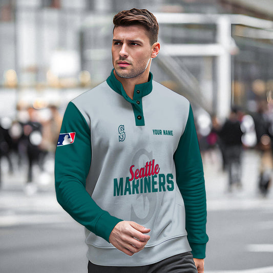 Seattle Mariners New Collection Casual Stand Collar Sweatshirt MLB AZTNSCSW000435