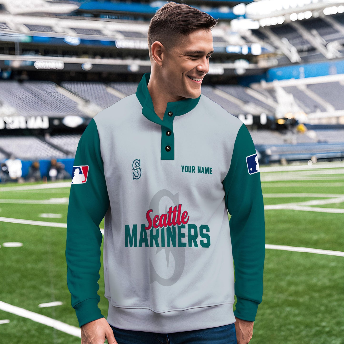 Seattle Mariners New Collection Casual Stand Collar Sweatshirt MLB AZTNSCSW000435