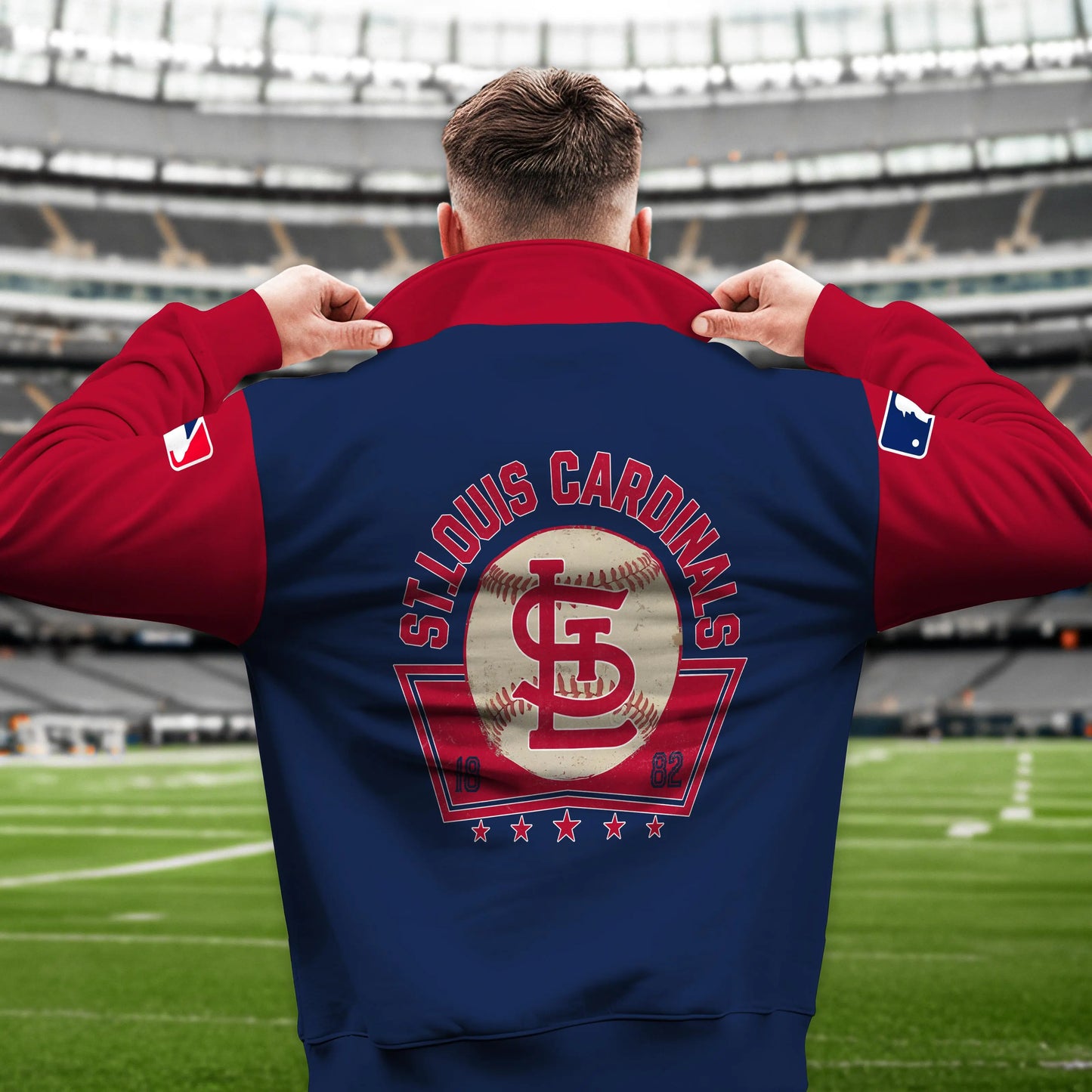 St. Louis Cardinals New Collection Casual Stand Collar Sweatshirt MLB AZTNSCSW000436