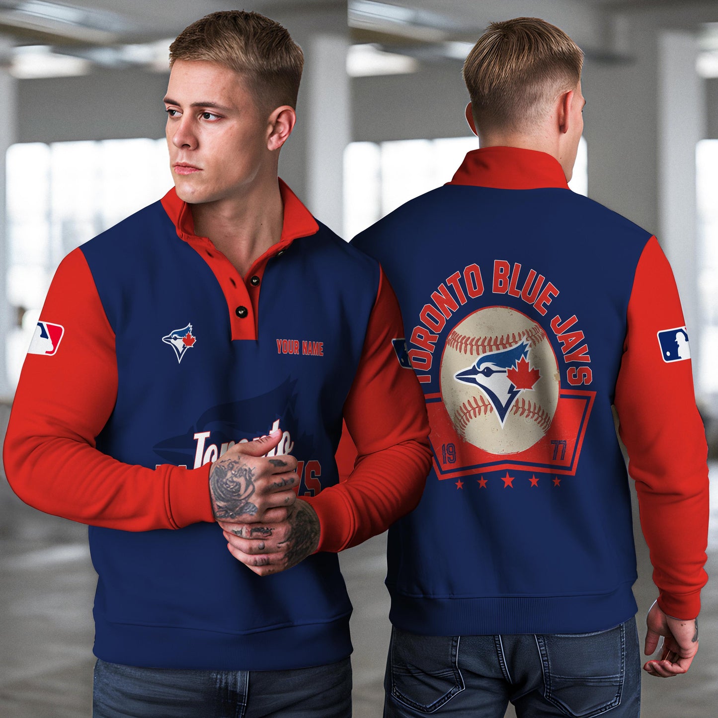 Toronto Blue Jays New Collection Casual Stand Collar Sweatshirt MLB AZTNSCSW000439