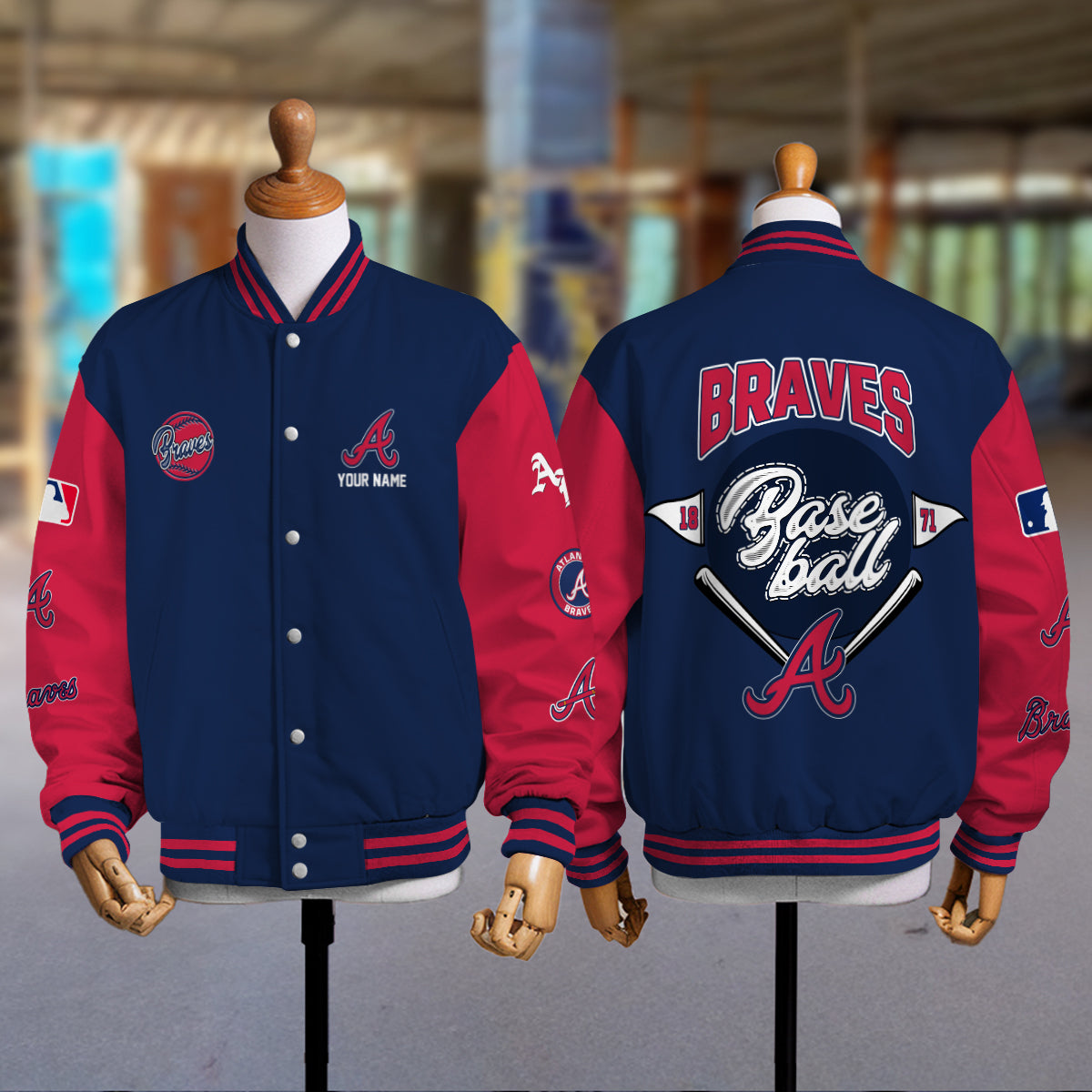 Atlanta Braves Premium New Varsity Jacket MLB AZTNVJK0000317