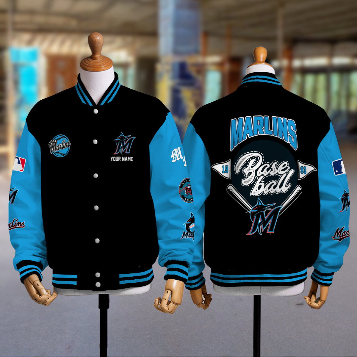 Miami Marlins Premium New Varsity Jacket MLB AZTNVJK0000330