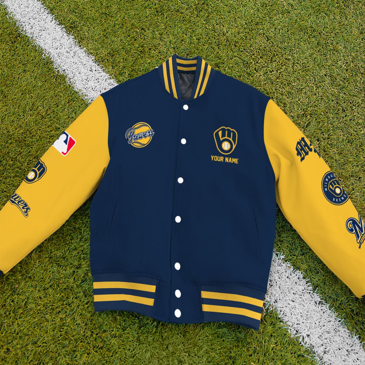 Milwaukee Brewers Premium New Varsity Jacket MLB AZTNVJK0000331