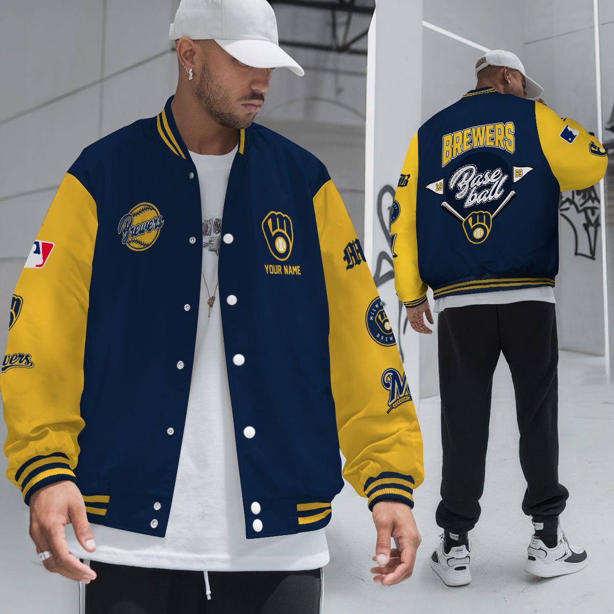 Milwaukee Brewers Premium New Varsity Jacket MLB AZTNVJK0000331