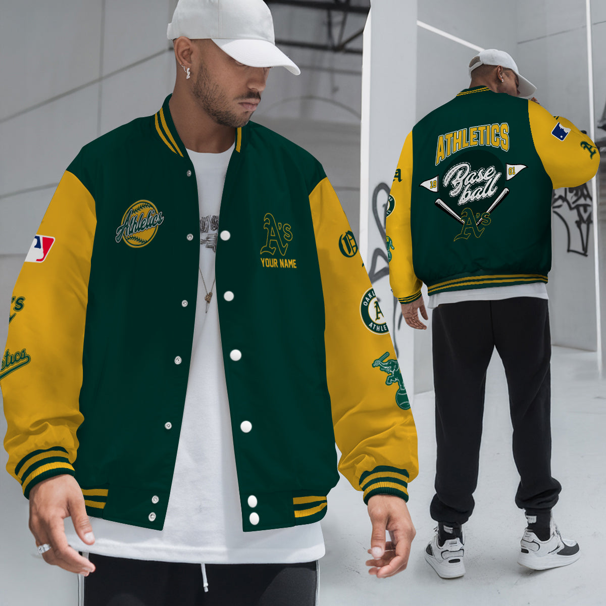 Oakland Athletics Premium New Varsity Jacket MLB AZTNVJK0000335