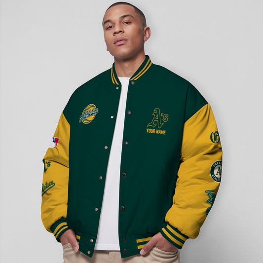 Oakland Athletics Premium New Varsity Jacket MLB AZTNVJK0000335