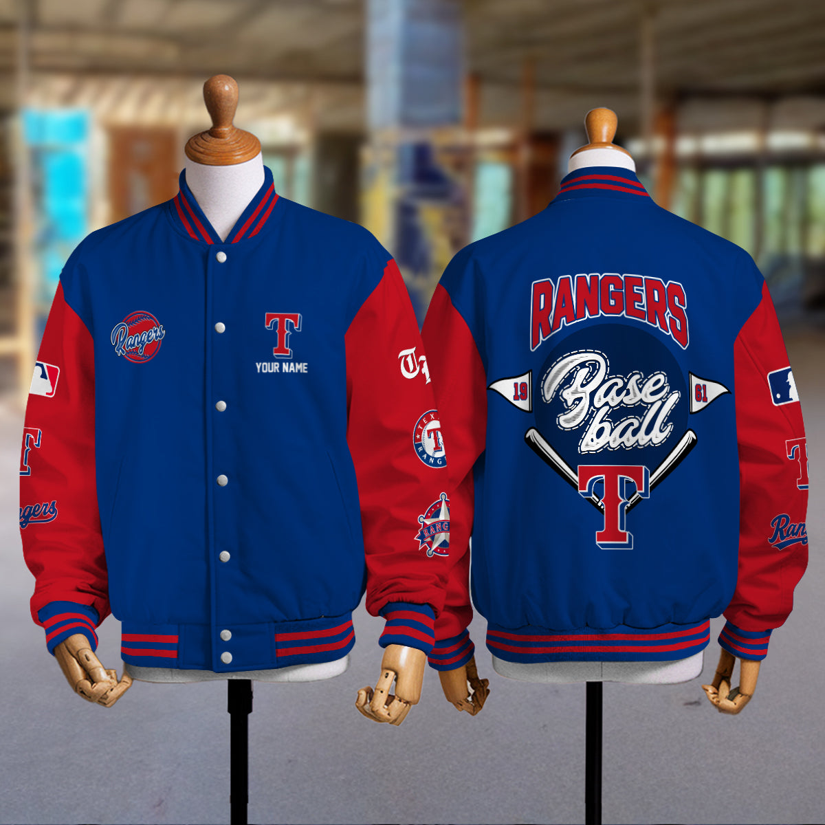 Texas Rangers Premium New Varsity Jacket MLB AZTNVJK0000343
