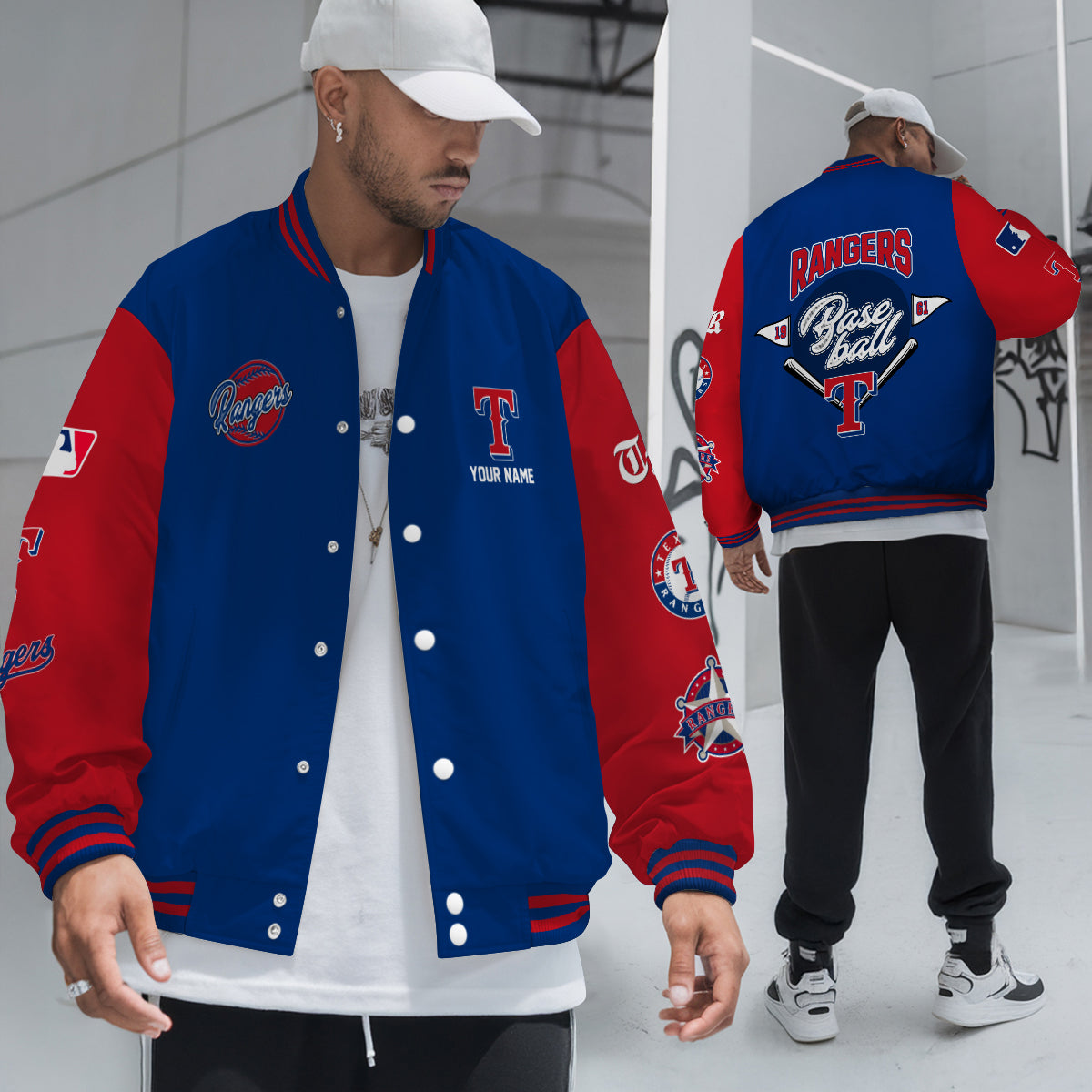 Texas Rangers Premium New Varsity Jacket MLB AZTNVJK0000343