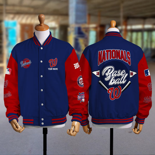 Washington Nationals Premium New Varsity Jacket MLB AZTNVJK0000345