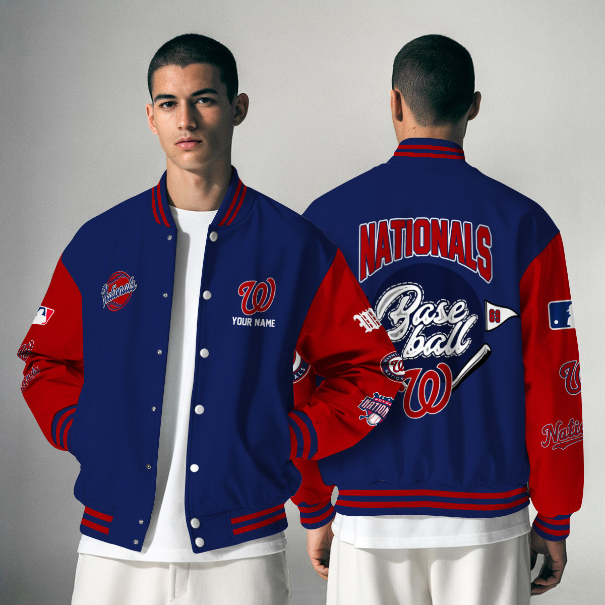 Washington Nationals Premium New Varsity Jacket MLB AZTNVJK0000345