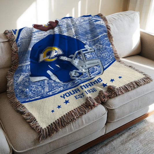 Los Angeles Rams Premium New Woven Throw Blanket AZTNWVB000040