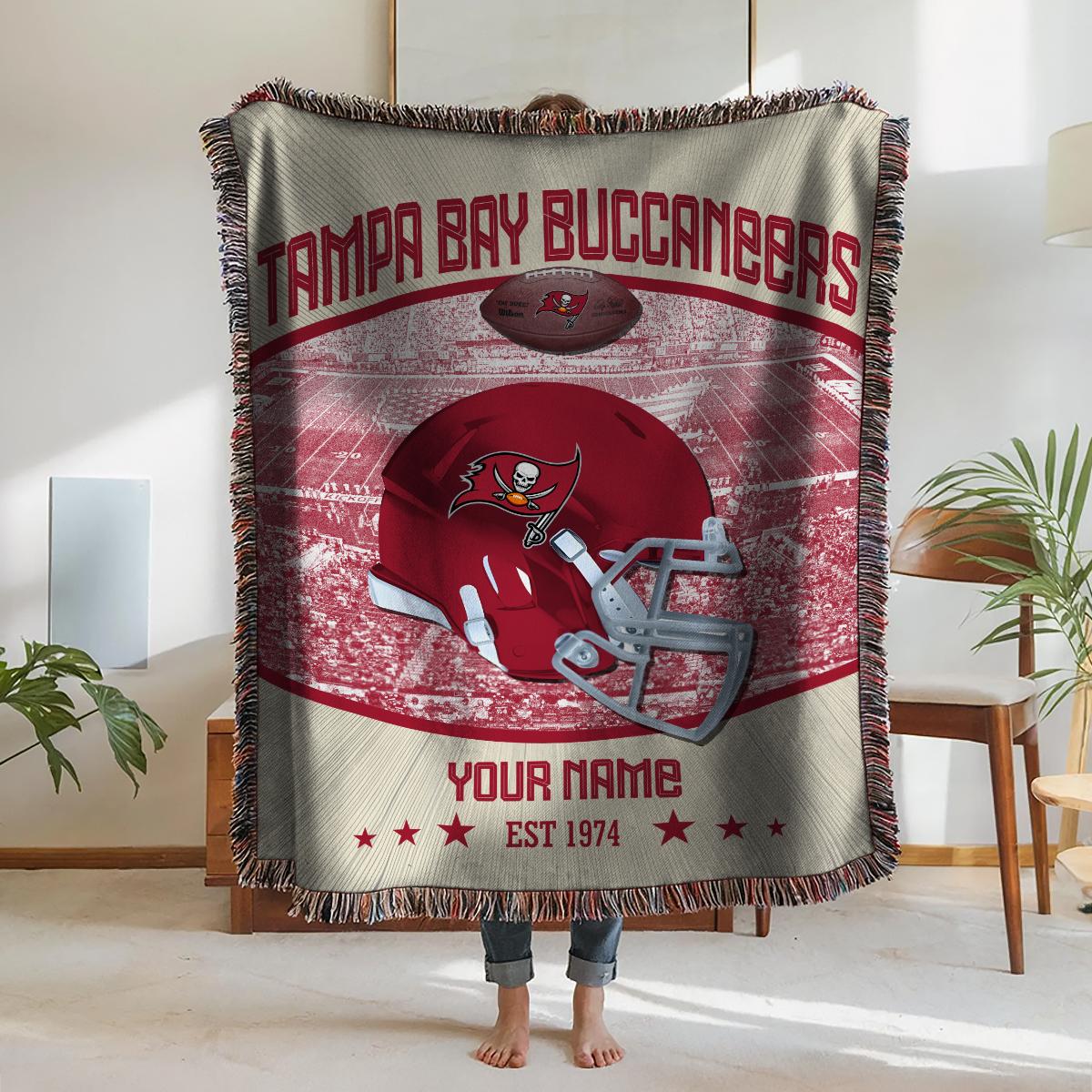 Tampa Bay Buccaneers Premium New Woven Throw Blanket AZTNWVB000047