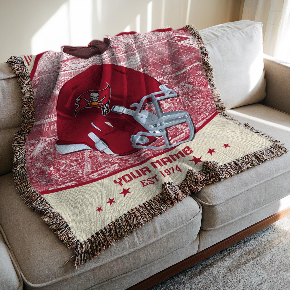 Tampa Bay Buccaneers Premium New Woven Throw Blanket AZTNWVB000047