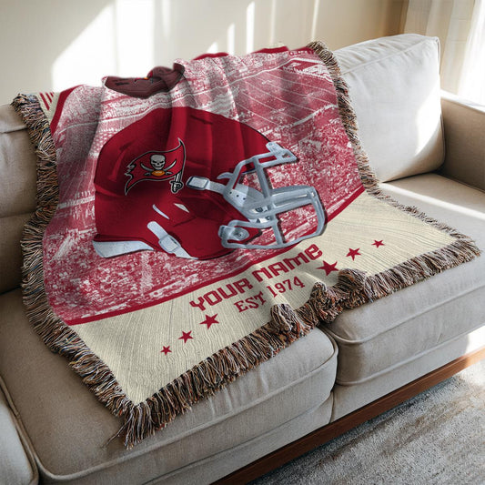 Tampa Bay Buccaneers Premium New Woven Throw Blanket AZTNWVB000047