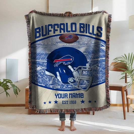 Buffalo Bills Premium New Woven Throw Blanket AZTNWVB000050