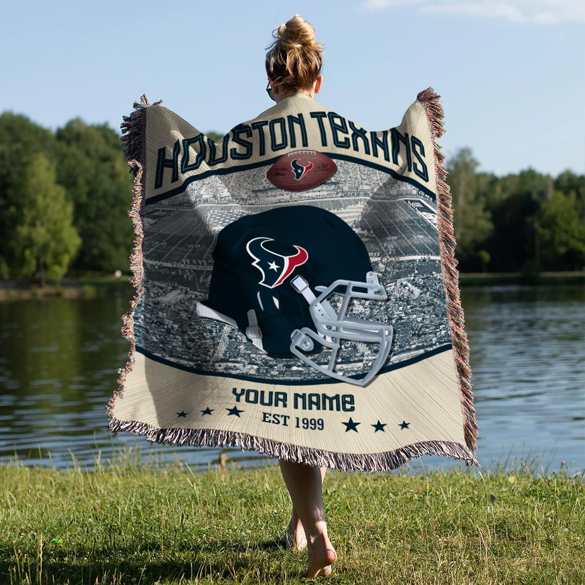 Houston Texans Premium New Woven Throw Blanket AZTNWVB000054