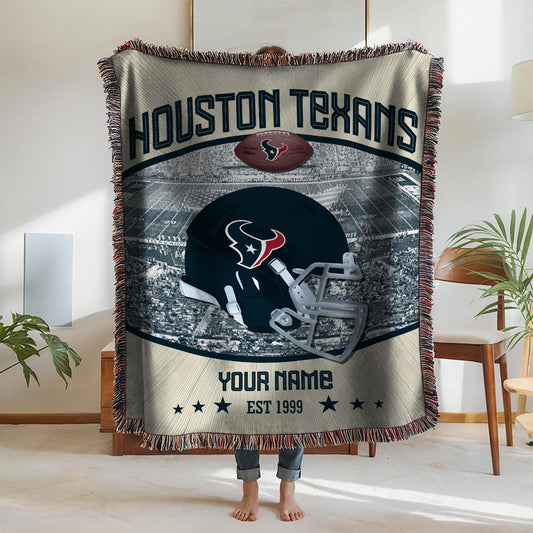 Houston Texans Premium New Woven Throw Blanket AZTNWVB000054