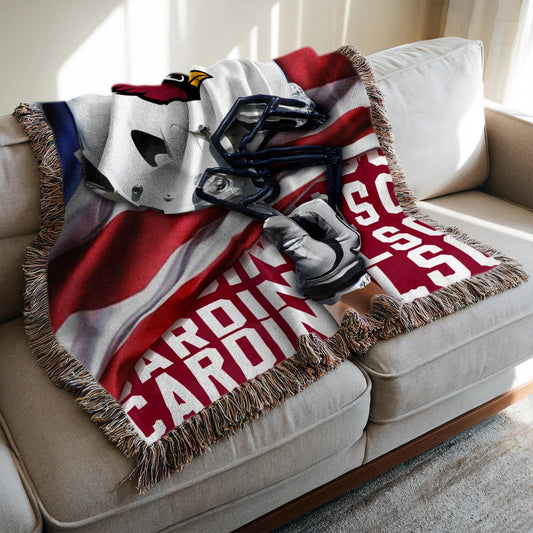Arizona Cardinals Premium New Woven Throw Blanket AZTNWVB000097