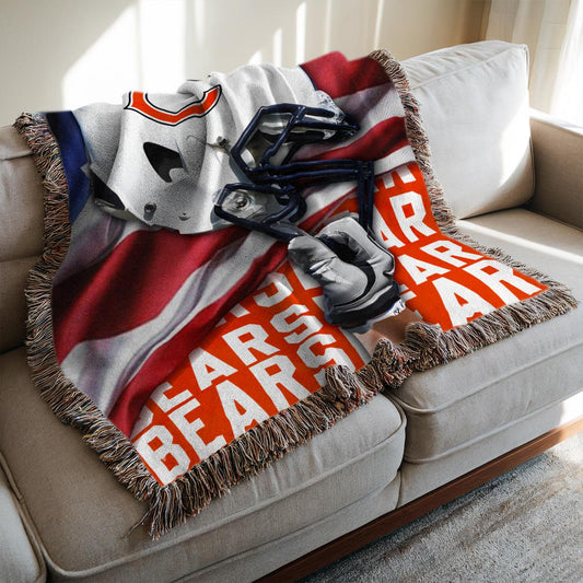 Chicago Bears Premium New Woven Throw Blanket AZTNWVB000100