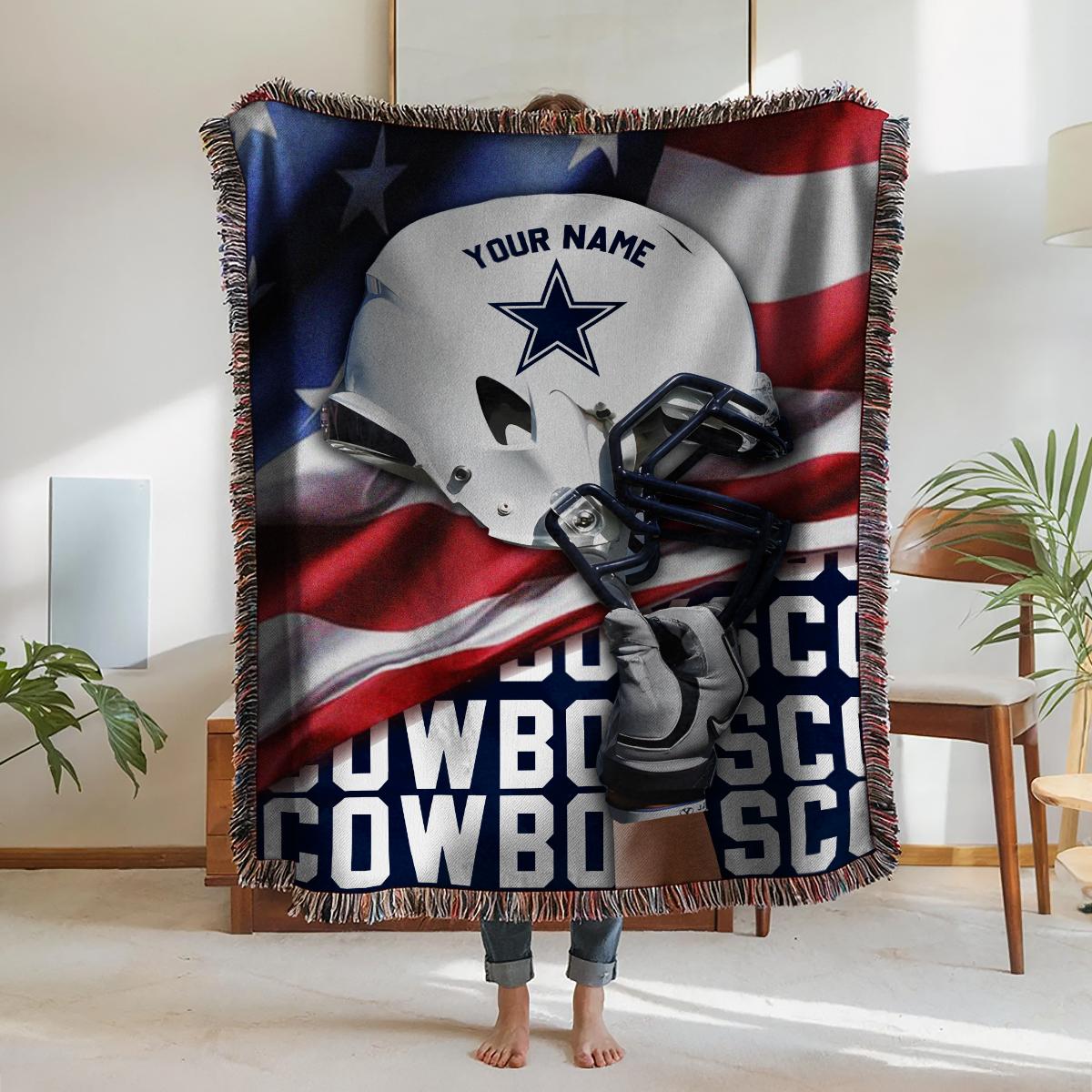 Dallas Cowboys Premium New Woven Throw Blanket AZTNWVB000101