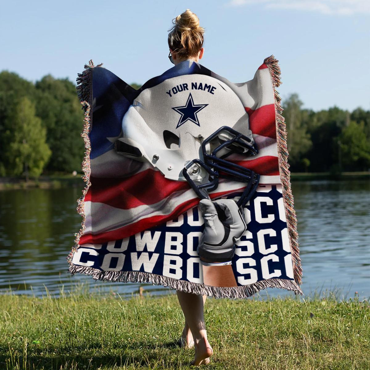 Dallas Cowboys Premium New Woven Throw Blanket AZTNWVB000101