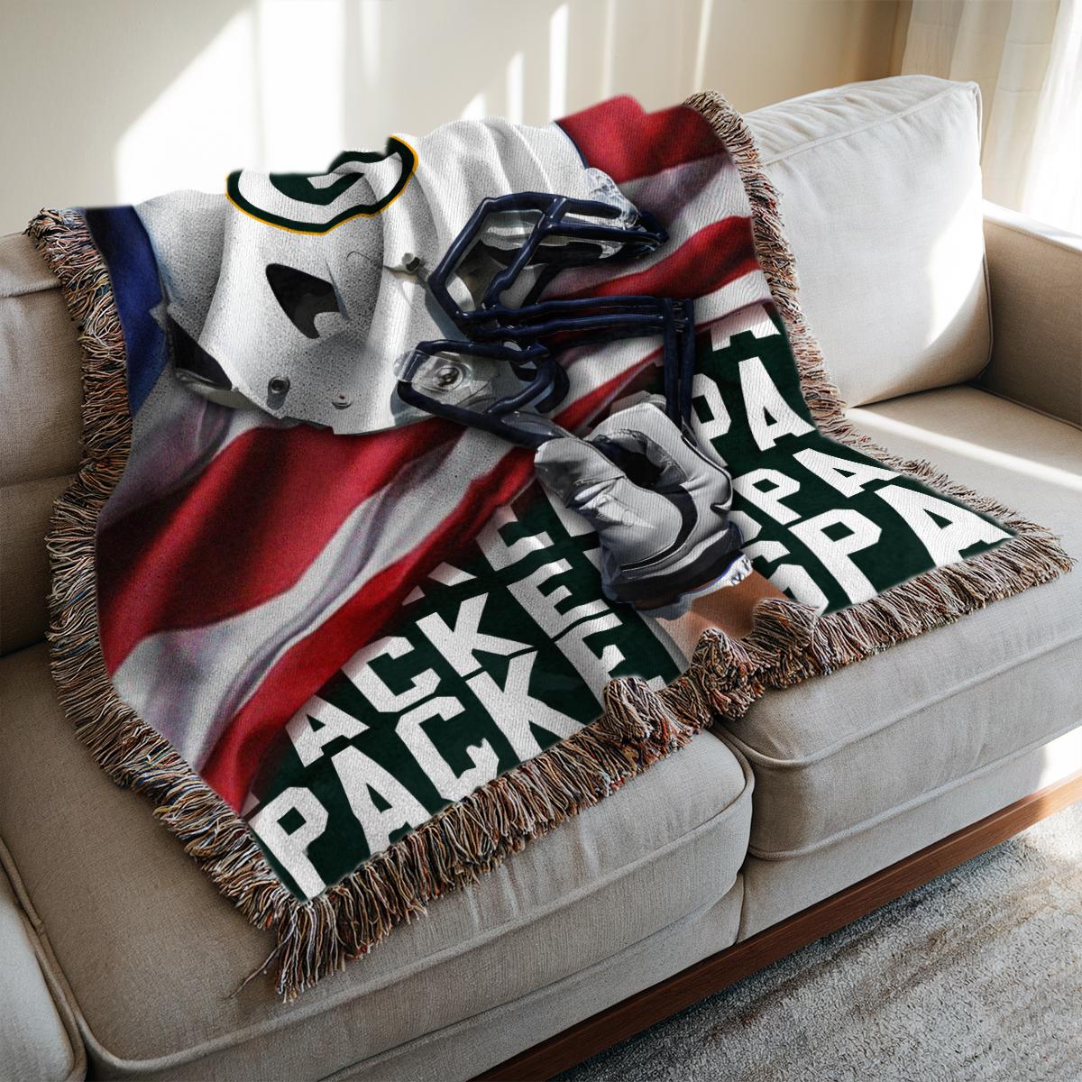 Green Bay Packers Premium New Woven Throw Blanket AZTNWVB000103