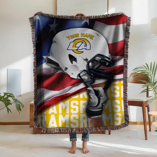 Los Angeles Rams Premium New Woven Throw Blanket AZTNWVB000104