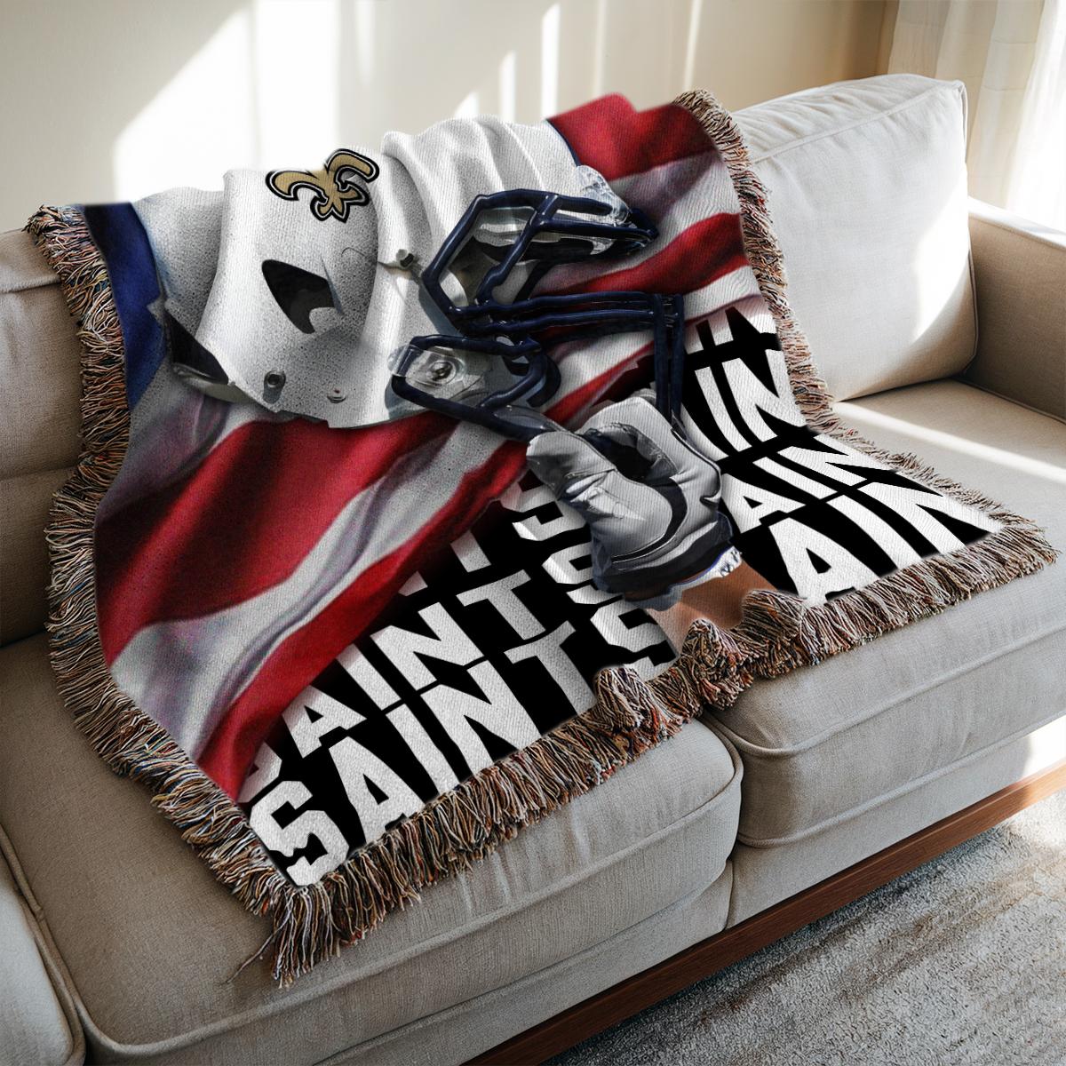 New Orleans Saints Premium New Woven Throw Blanket AZTNWVB000106