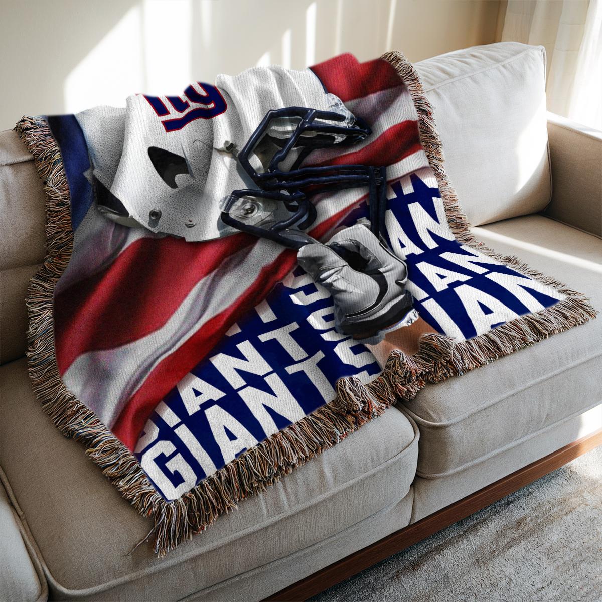 New York Giants Premium New Woven Throw Blanket AZTNWVB000107