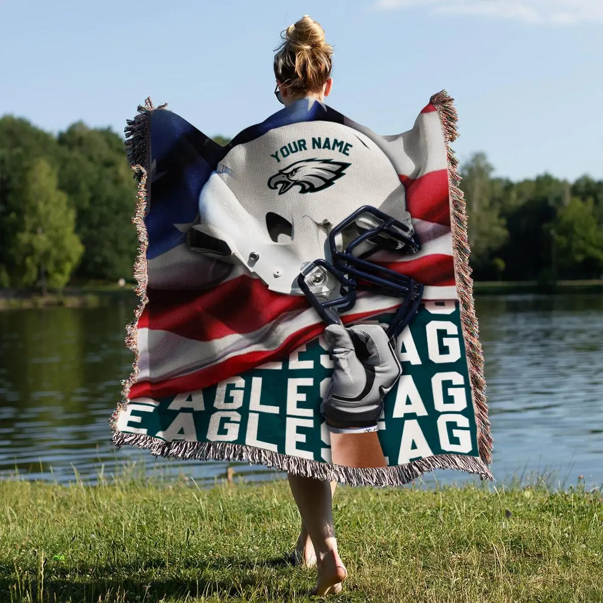 Philadelphia Eagles Premium New Woven Throw Blanket AZTNWVB000108