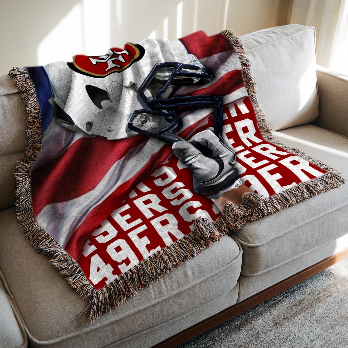 San Francisco 49ers Premium New Woven Throw Blanket AZTNWVB000109